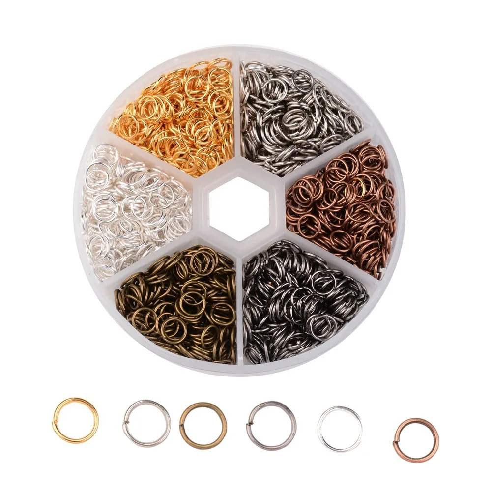 

Jewerly Box Iron Ring Hanging Ring Connection Buckle Mixed Boxed 4-10mm Open Ring Diy Handmade Jewelry Accessories