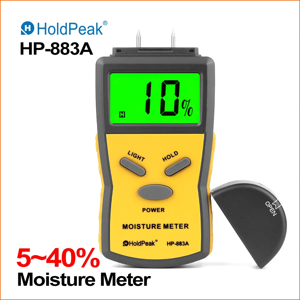 HoldPeak измеритель влажности для дерева цифровой детектор Влажности древесины