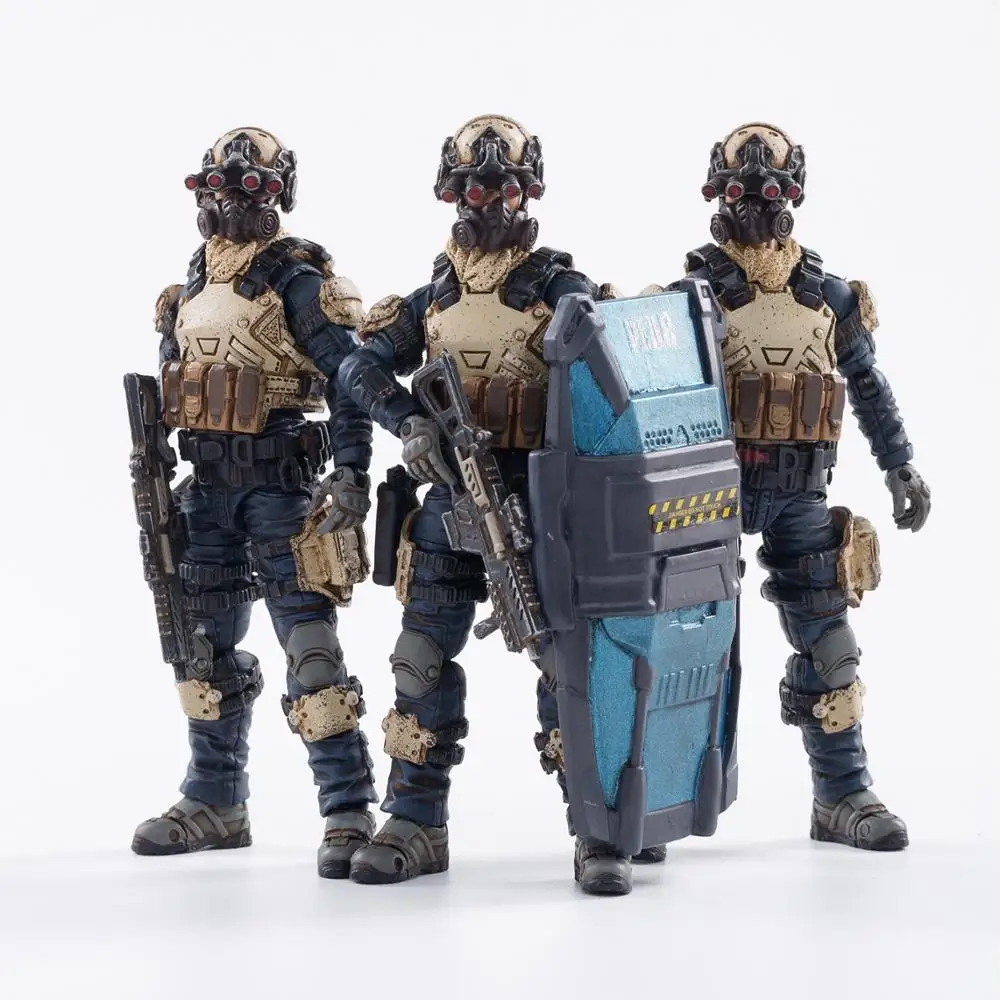 Фигурки героев 1/18 JOYTOY (3 шт./компл.) Starhawk 8-я армия Индиго флот военный солдат модель