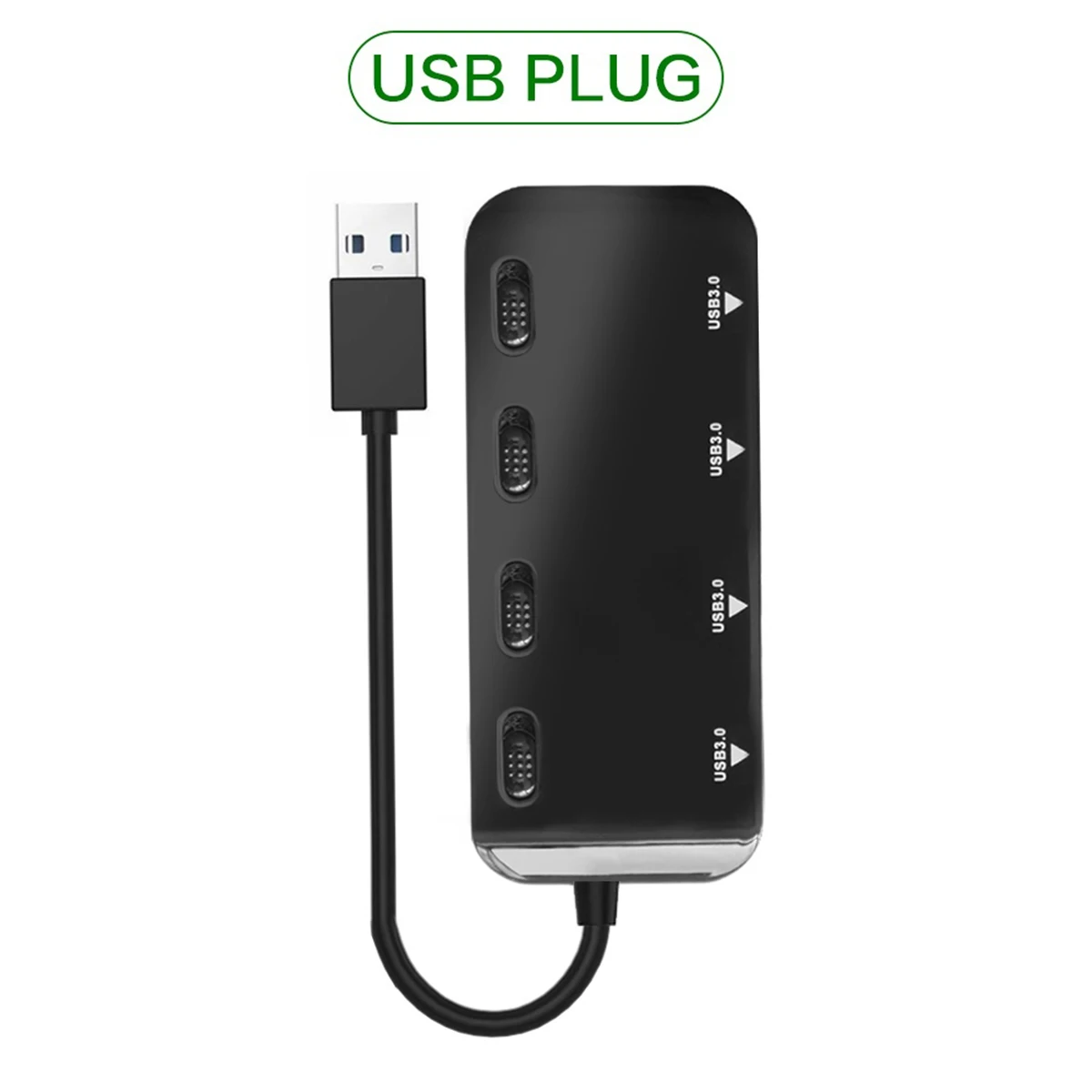 4 в 1 Многофункциональный usb-хаб USB3.0 высокая скорость передачи с переключателем адаптер удлинитель Разъем расширения для портативных ПК - Цвет: USB Plug