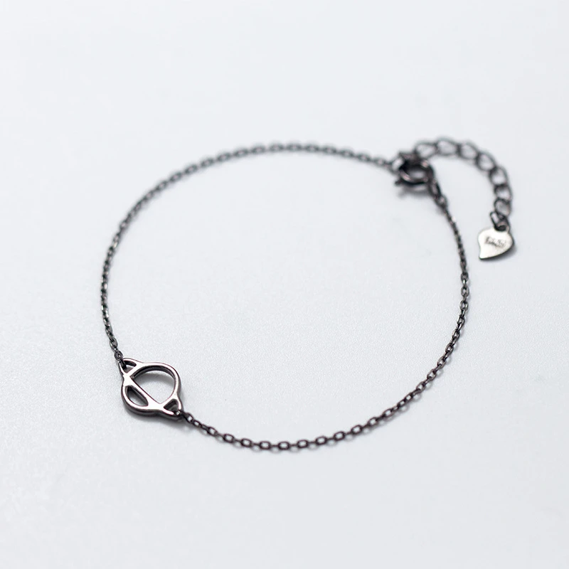 

Bbabydxudzhi 100% 925 Real Sterling Silver Trendy Women Jewelry Black Space Planet Bracelet for Women Girls Gift S2498
