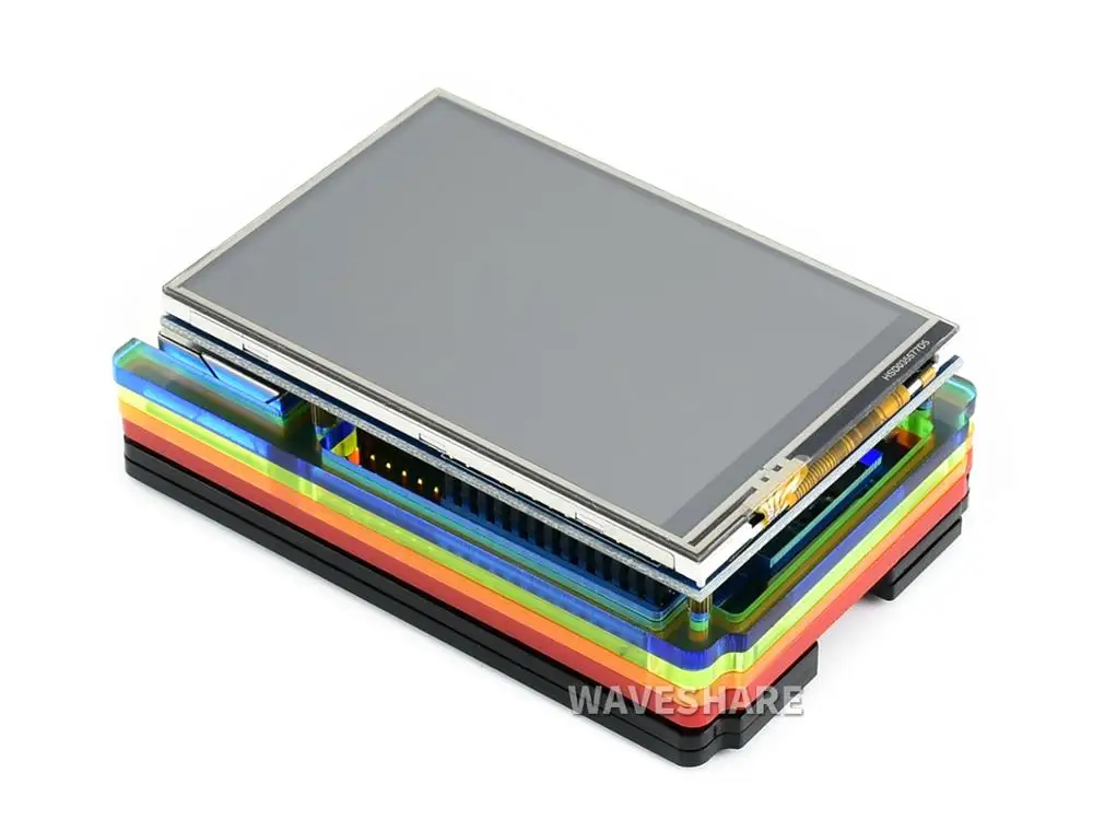 Чехол PI4 A Raspberry Pi 4 цветной Радужный акриловый чехол типа для с вентилятором