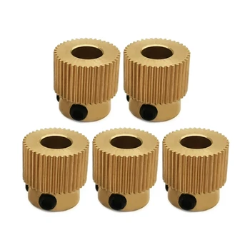 

5Pcs/Lot 3D Printer Extrusion Wheel Brass Gear Wheel 40 Tooth Gear for CR-10/10S Ender-3/3S 3D Printer Extruder Filament