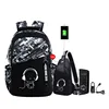 Canvas school bags for teenage boys children bookbag set kids primary school backpack waterproof schoolbag mochila escolar ► Photo 3/6