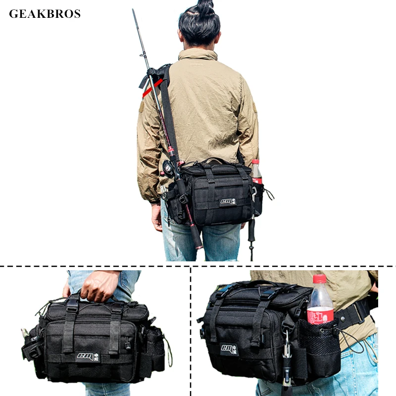 

Multi-purpose Fishing Tackle Bags Outdoor Sports Waist Pack Fishing Lures Gear Storage Bag Single Shoulder Crossbody Bags