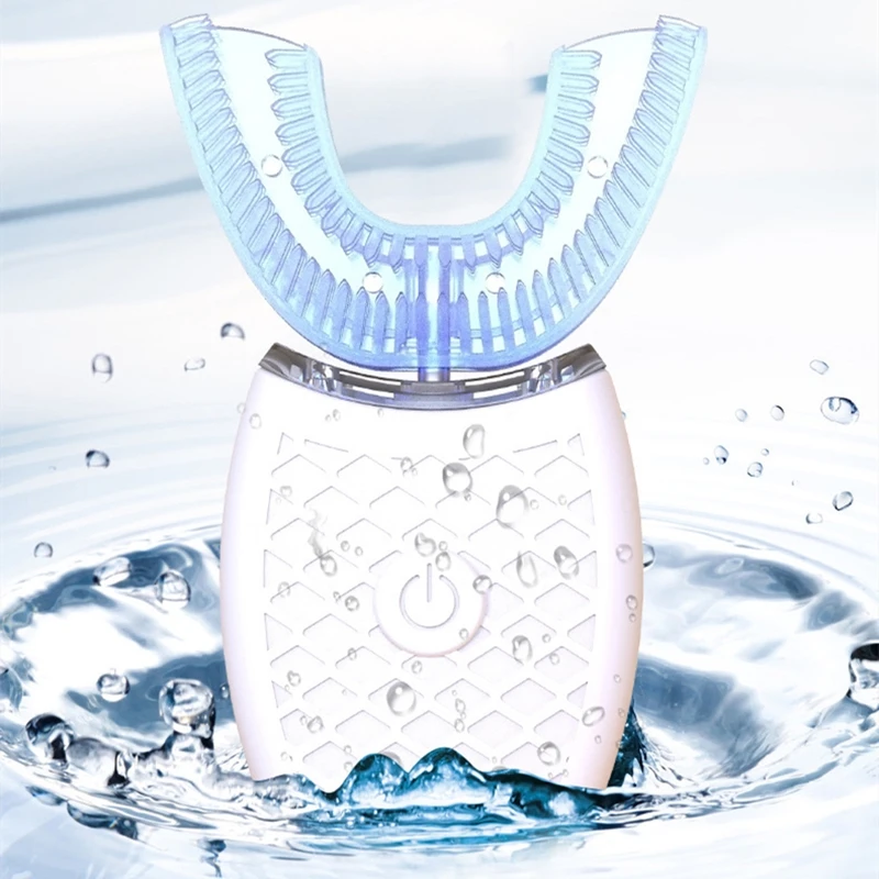 360 Degree Automatic Sonic Electric Toothbrush Silicone Ultrasonic Electronic U Type Tooth Brush USB Rechargeable Teeth Cleaner | Бытовая