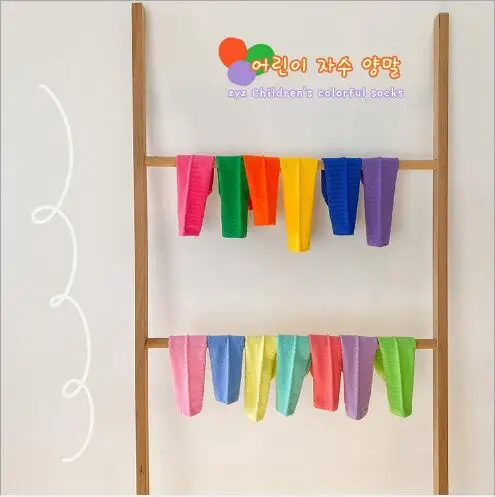 2-8 Year solid color straight kids children boys and girls mesh socks