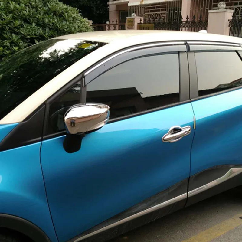 Для cap tur Captur Clio IV 2013 ABS Хромированная зеркальная крышка с крылом, наклейка, аксессуары для стайлинга автомобилей