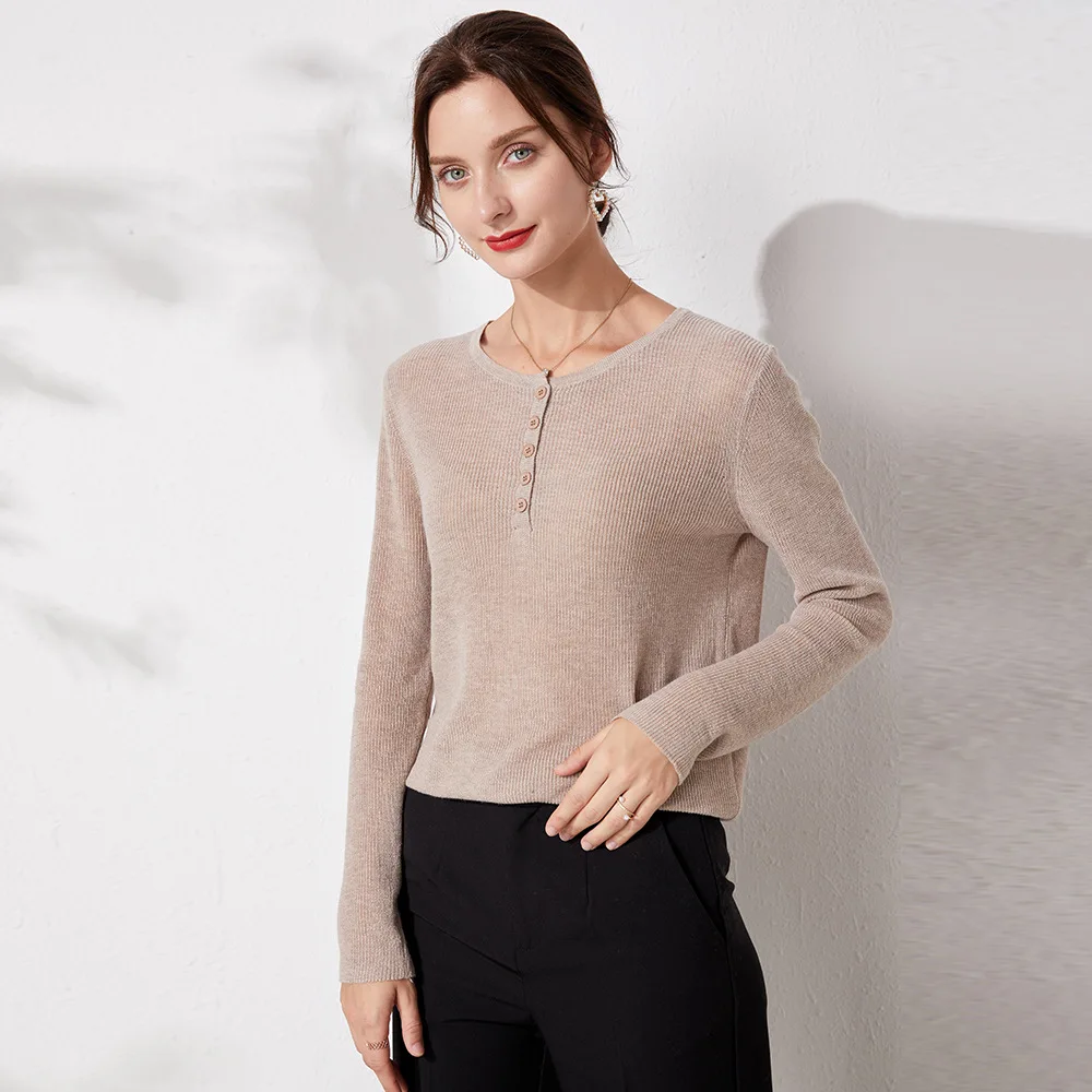 Женский осенне-зимний Трикотажный свитер с круглым вырезом, мягкий джемпер, модные облегающие эластичные пуловеры, 2020