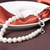 DOTEFFIL 8mm Natural Pearl 925 Sterling Silver Necklace 18 inches Chain For Woman Engagement Wedding Party Jewelry ► Photo 3/6