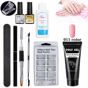 

9pcs/set Poly Gel Poly Gel Quick Building Poly Gel Crystal Jelly Hard Poli Gel Acrylic Oje Soak Off Nail Extension Slip Solution