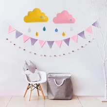 Детская кровать детская кроватка палатка Декор милые облака Детская комната Декор скандинавские настенные подвесные украшения новорожденные фотографии реквизит Детские постельные принадлежности