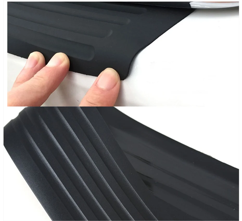 Universal Car Trunk Door Guard Strips Sill Plate Protector Rear Bumper Guard Rubber Mouldings Pad Trim Cover Strip Car Styling