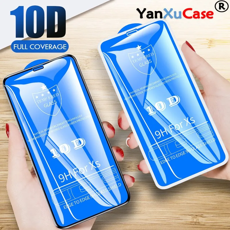 10D стекло для iPhone 12 Mini 11 Pro Max XS XR X 8 7 6S Plus защита от отпечатков пальцев полное