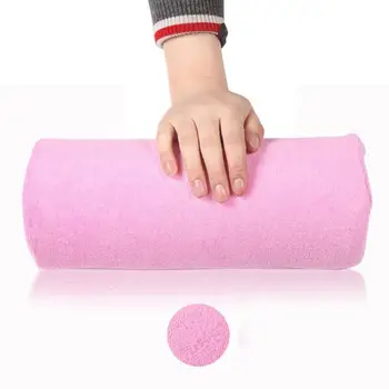 

Practical Cushion Hand Rest Pillow Nail Art Design Manicure Care Salon Soft Column Pink For Nail Art Acrylic UV Gel Polish Tool