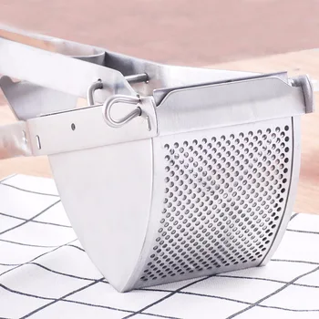 

Stainless Steel Commercial Potato Ricer for Baby Food Creamy Fluffy Mashed Potato and Fruit - Kitchen Accessories Cooking