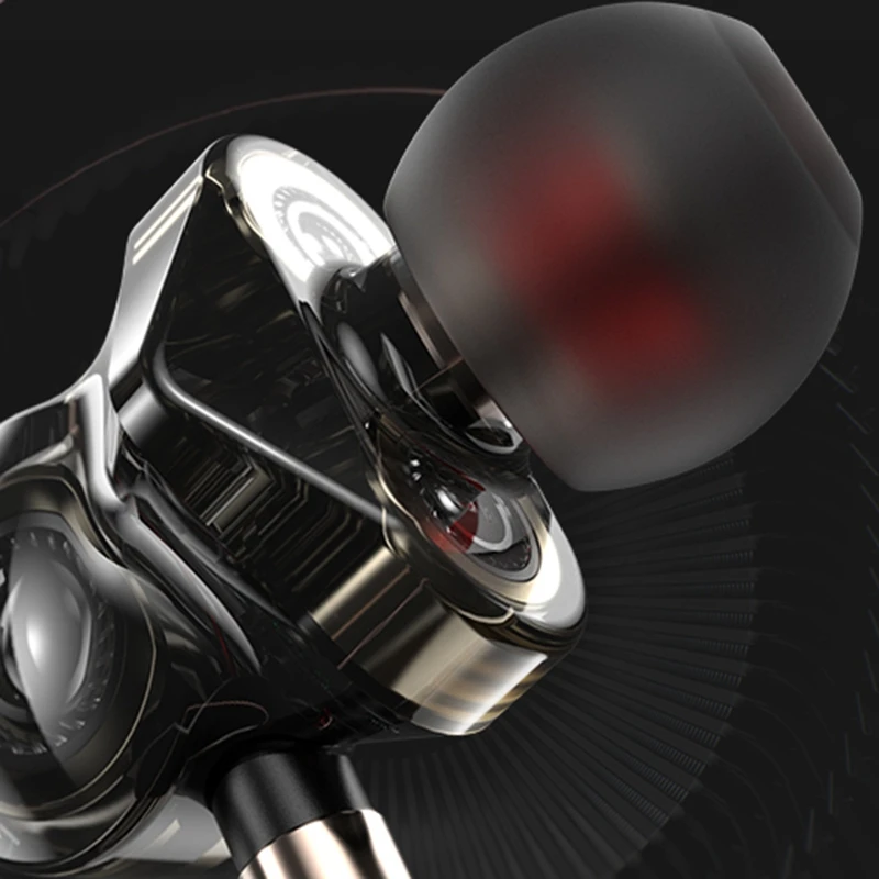 Headphone Triple Driver Bass Earbuds for Music Stereo Earphone Wired Earbuds with Mic for 3 5mm Headset