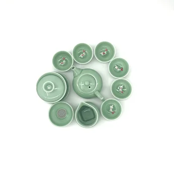 

Tea set koi celadon simple modern Chinese tea cup teapot garden cup teapot tea pot Chinese tea ceremony