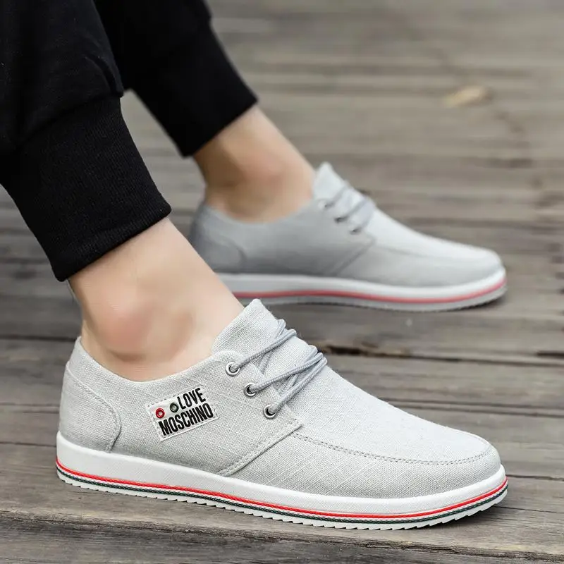 

2019 Summer Korean-style Trend Versitile Fashion Casual Board Shoes 46 Large Size 47 Cloth Shoes Men's Breathable Canvas Shoe