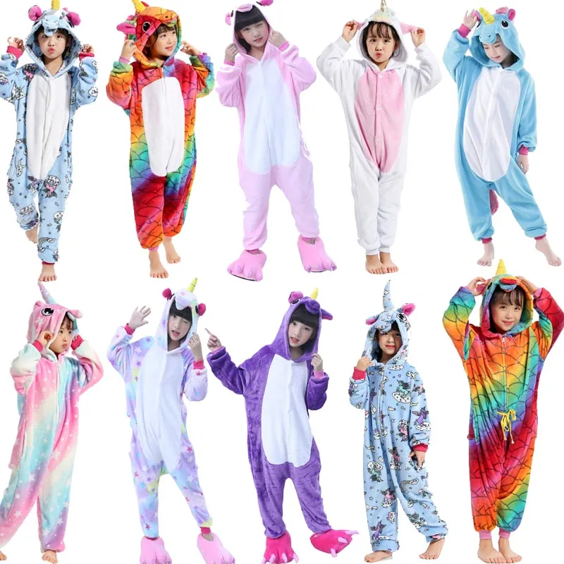 2020 Winter Halloween Children Kugurumi Anime Kids Costumes Cosplay Cartoon Animal Sleepwear Stitch Unicorn Warm Hooded 2020 Winter Halloween Children Kugurumi Anime Kids Costumes Cosplay Cartoon Animal Sleepwear Stitch Unicorn Warm Hooded
