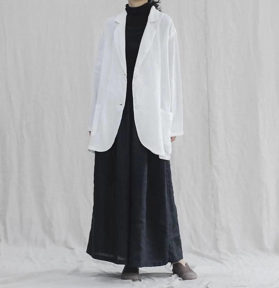 

2019 Ethernet Produced Korean-style Versatile Flax Sun-resistant 2-Button Suit Thin Suit Jacket Women's Thin Light Cooked