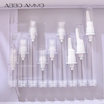 

ABBO AMMO 5ml 10ml 15ml Mini Airless Pump Emulsion Eye Cream Cosmetic Bottle Lotion Cream Containers Vacuum Pump Vessel Portable