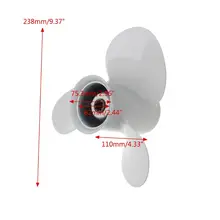 *#Best Price Boat Outboard Propeller 9 1/4 x 10 Aluminum Alloy For Yamaha 9.9-15HP White 3 Blades 8 Spline Tooth Y4UA *#Best Price Boat Outboard Propeller 9 1/4 x 10 Aluminum Alloy For Yamaha 9.9-15HP White 3 Blades 8 Spline Tooth Y4UA