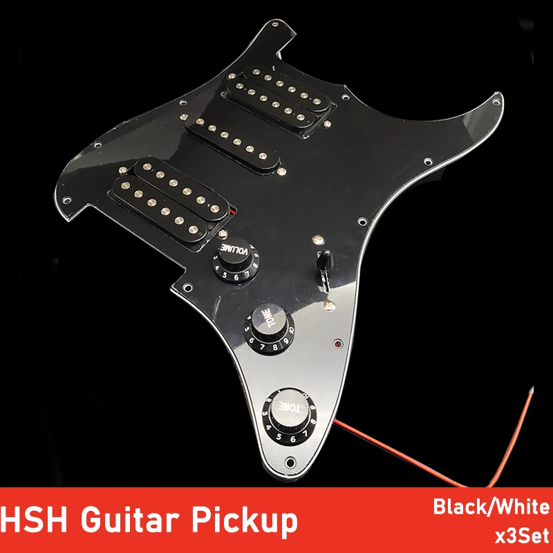 3-слойный HSH загруженный предпроводной электрогитара Pickguard пикап Alnico 5 пикапов для