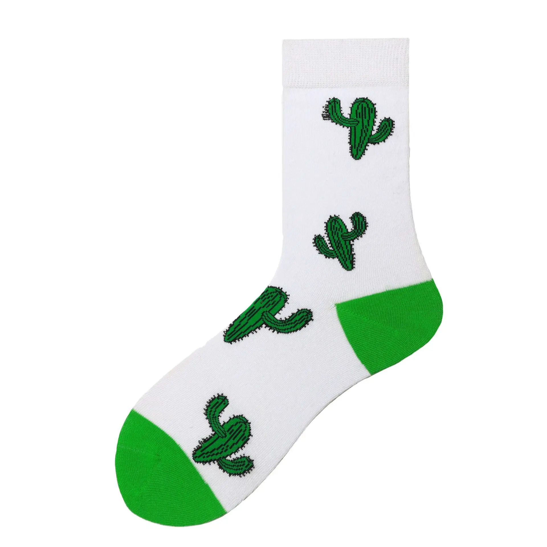 Новые счастливые мужские носки дамы еда животный мир, растение кактус новинка носки чесаный хлопок смешные мужские носки большого размера с круглым вырезом носки