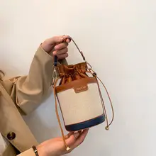 

Ladies Bucket Round Crossbody Bags With Short Handle Drawstring Mini Shoulder Bag For Women 2022 Trend Designer Small Handbag