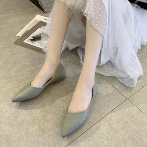 Womens Shoes Flats Pointed Toe Autumn Shoes Women 2020 Ballerinas Shoes For Women Slip On Black Shoes Low Heels Shoes U19-97