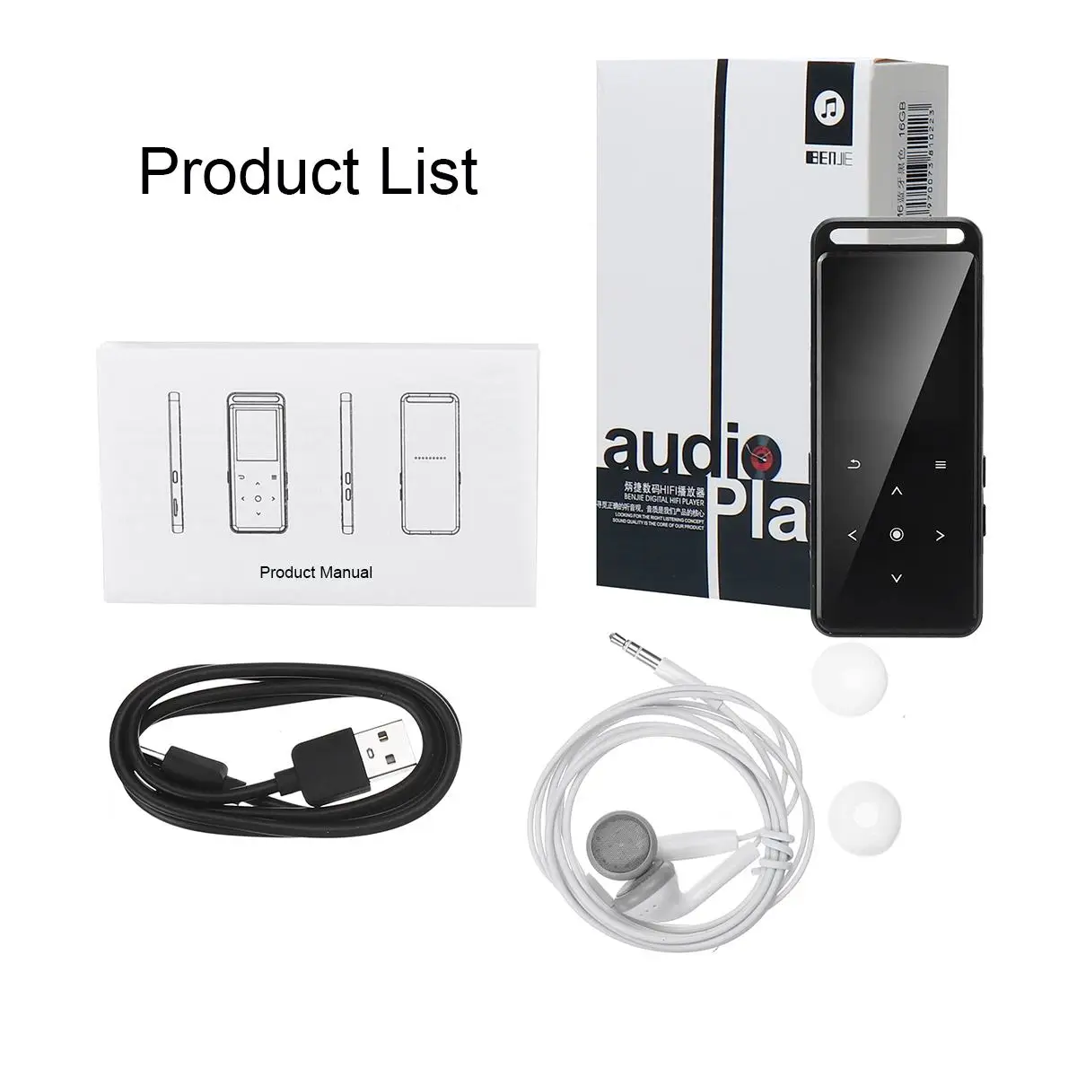 16 Гб bluetooth MP3-плеер наушники HiFi fm-радио мини USB MP3 Спорт MP 4 HiFi портативный музыкальный плеер Диктофон - Color: with bluetooth