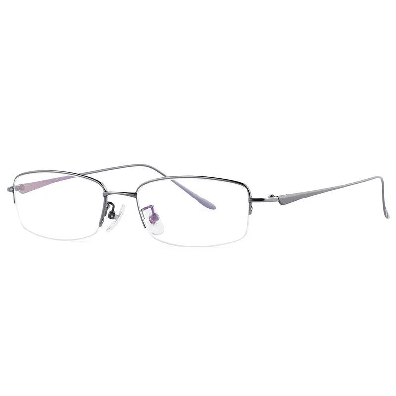 Pure Titanium Eyeglasses Frame Men Half Myopia Glasses Prescription Designer Optical 841 Thin Legs | Аксессуары для одежды