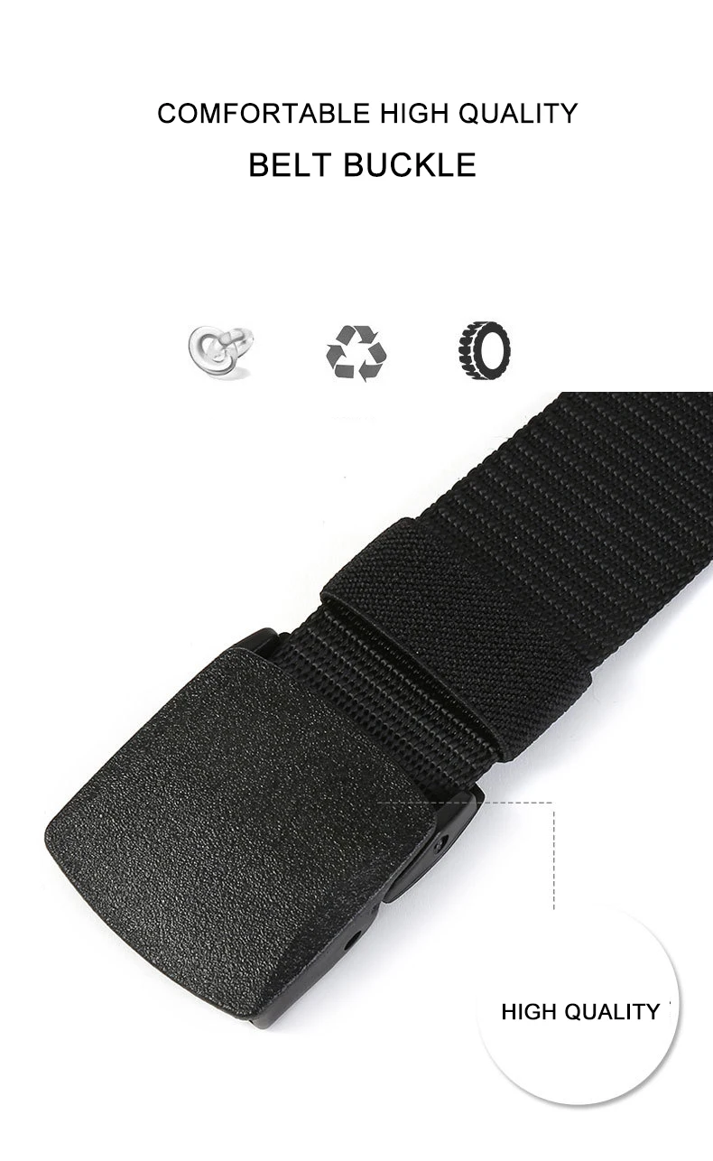 ZLY 2021 New Fashion Canvas Belt Men Women Unisex Outdoor Tactical Plastic Buckle Solid Trend Hiking Waistband Casual Hot Sell mens designer belts