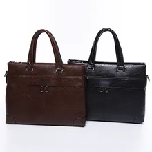 Новая мода PU мужской ручной высокой емкости Повседневный Бизнес чехол поперечное сечение одно плечо посылка данных мужская кожаная сумка