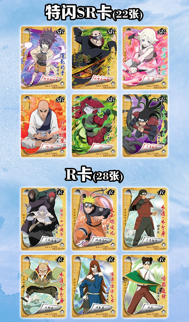 New Original Naruto Deluxe Collection Edition Card Naruto Sasuke Anime Character TCG Board Game Toys Children Christmas Gifts