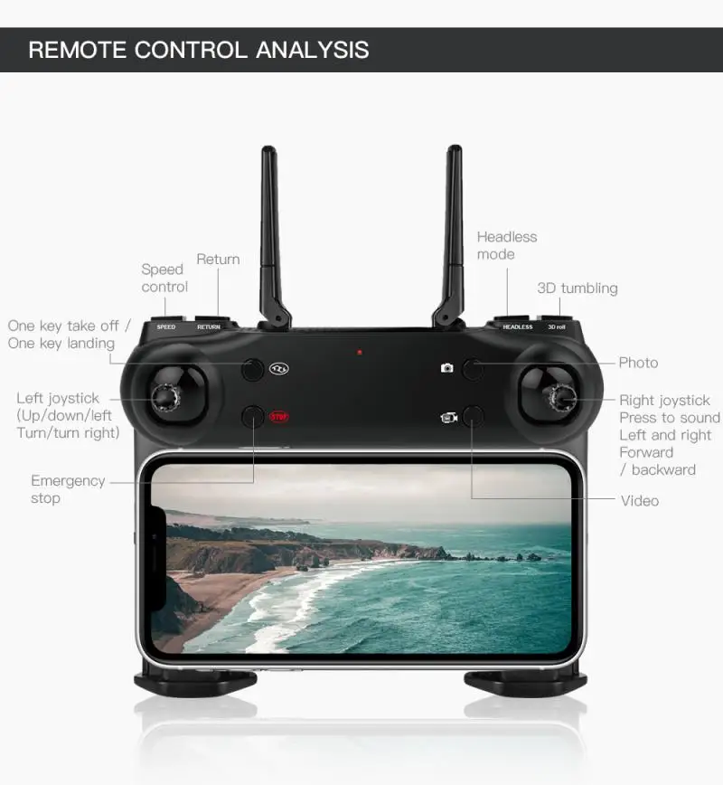 Радиоуправляемый мини Квадрокоптер SG107 с 4K WIFI 1080P FPV камерой 2 4 ГГц оптическим
