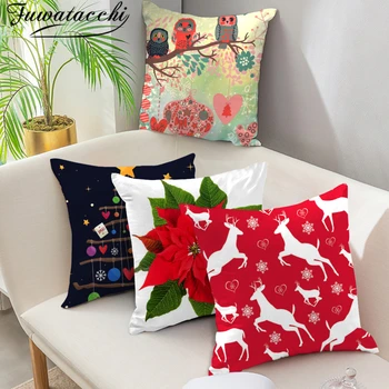 

Fuwatacchi Cartoon Style Pillow Case Christmas Series Cushion Cover Home Decorative Colorful Pillow Cover for Sofa Car Bed Seat