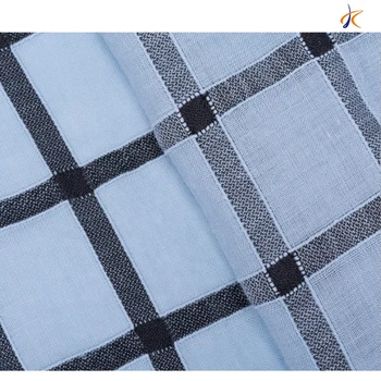 

JC6921# Polyester and linen yarn-dyed checked fabric clothing fabric spring and summer thin breathable blended fabric wholesale