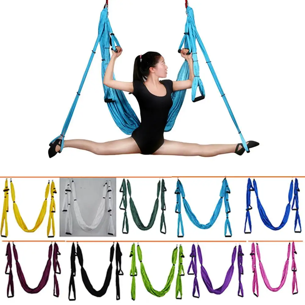 

6 Handles Anti-gravity Yoga Hammock Swing Parachute Yoga Gym Hanging Outdoor Leisure Decompression Hammock Home