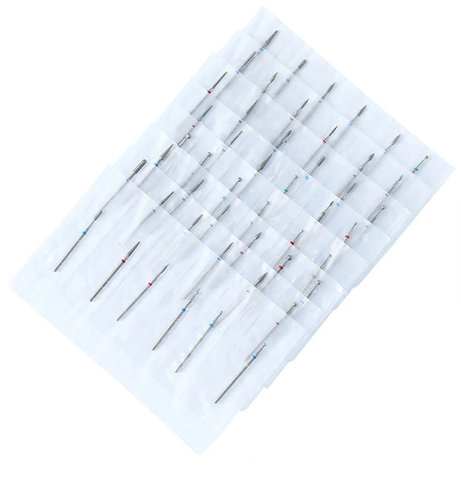 6 Pcs/Set Nail Drill Bits Diamond Burr Nail Drill Bit File For Manicure 3/32" Milling Cutter Pedicure Gel Nail Art Tools Files