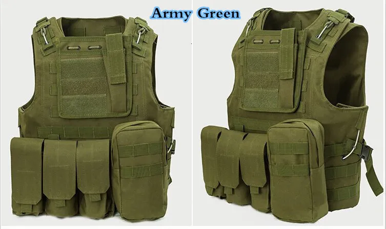 Army Green Тактический Жилет-амфибия, военный Молл, жилет, Боевая штурмовая пластина, жилет для переноски, охотничьи защитные жилеты, камуфляж - Цвет: Army Green