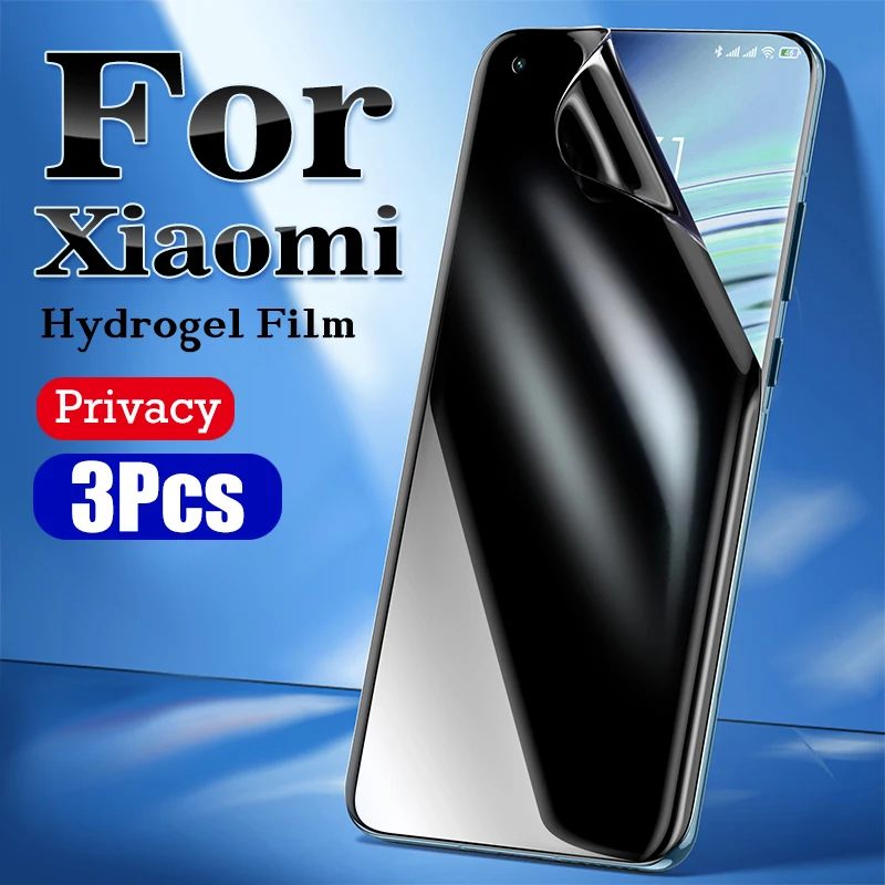 Mi MIX4 11Ultra Anti-Peeping Screen Protector For Xiaomi 11 Pro Privacy Hydrogel Film Black Shark 4 Redmi Note 10Pro Soft 11Lite