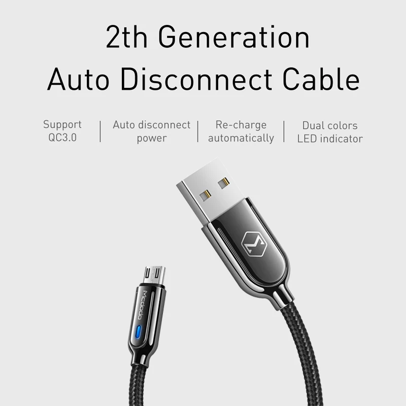 Кабель Micro USB Mcdodo 3A для Samsung S7 Xiaomi Tablet Android|Кабели мобильных телефонов| |