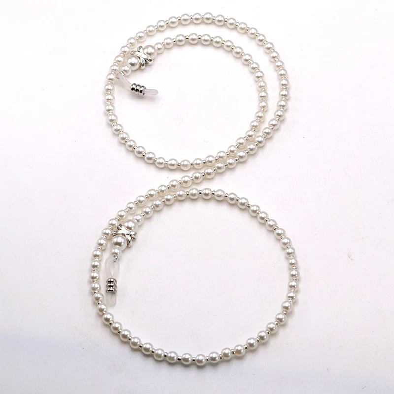 Glasses Chain Pearl Beaded Eyeglass Chains Holder Strap Cords Lanyards for Women Girls