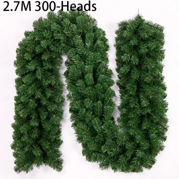 

1pc Christmas Garland 2.7M Artificial Green Christmas Garland Wreath Christmas Pine Tree Rattan Decor