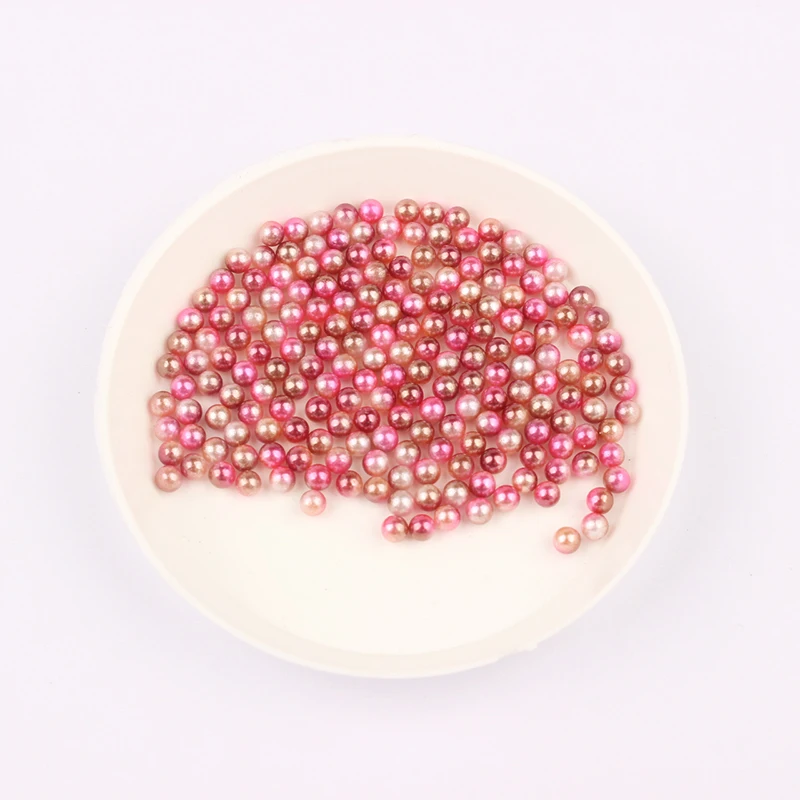 3mm small size option about 500Pcs/lot random mix color no holes Pearls Round Beads For DIY Craft Scrapbook Decoration