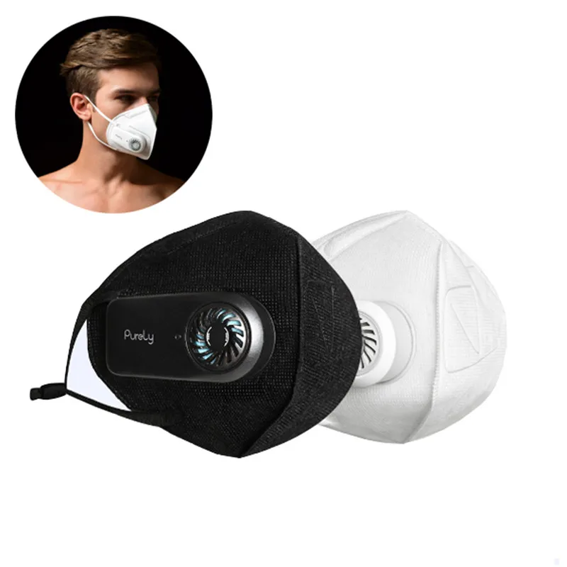 

Purely Mask PM2.5 Filter Anti-Pollution Respirator USB Recharge 3 Modes Wind Speed Anti Dust Breathing Face Mask Travel Health