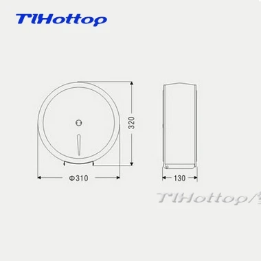 Tlhottop Jumbo держатель рулона из нержавеющей стали бумажная вешалка для полотенец держатель ткани для профессиональной ванной YJ-8623