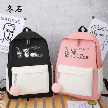 

4Piece School Bags For Girls Kids Children Women Backpack Cute Pattern School Backapck Anti-theft Laptop Mochilas Schoolbags